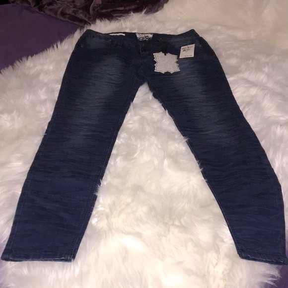 HOT KISS 💋 Tiger Zebra Denim Jeans Pants SKINNY - Picture 5 of 8